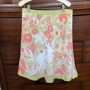 Floral LOFT Skirt Size 6